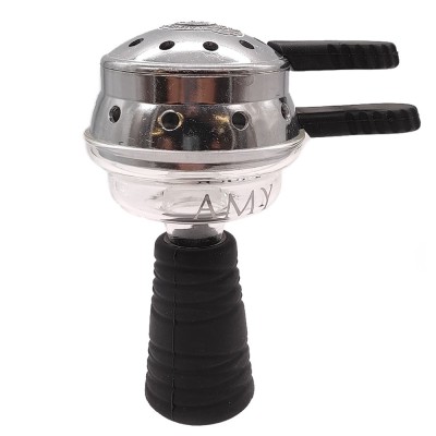 Amy Deluxe Μπολ Ναργιλέ με Διαχειριστή Θερμότητας Black (GLASI002)